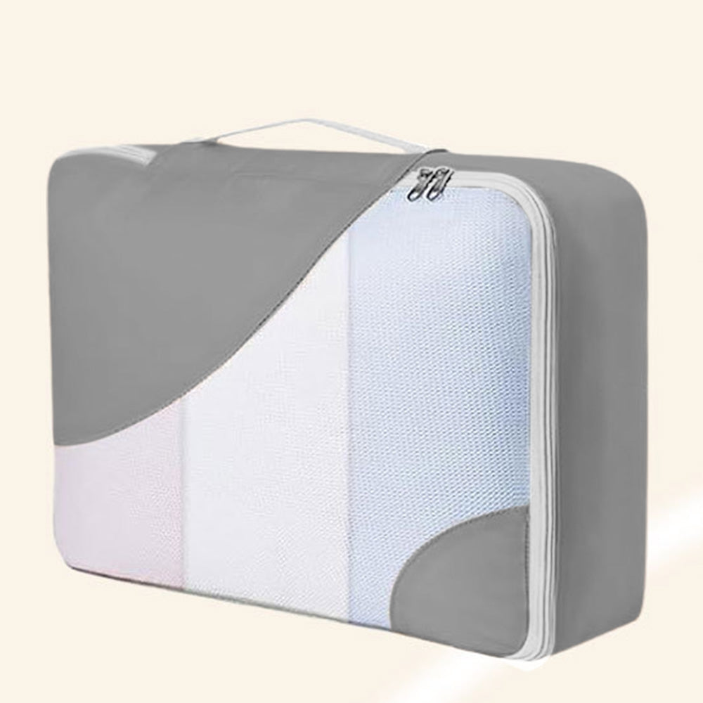 8Pcs Set Travel Packing Cubes Compression Storage Bags for Suitcases Grey
