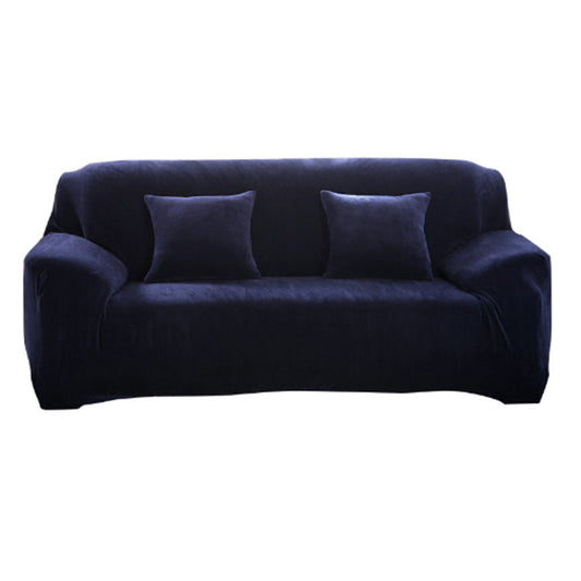 Velvet Stretch Sofa Slipcover Sofa Couch Furniture Protector Cover Navy Blue