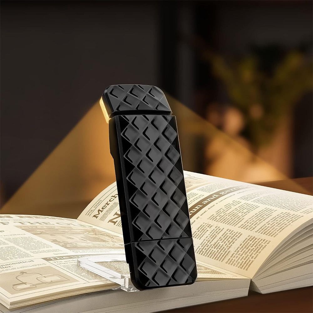 Clip-On Reading Light with Flexible Adjustable Arm-Black