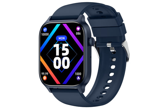 Smart Watch 1.85-Inch Fitness Watch with Heart Rate Sleep Monitor Blood Oxygen Blood Pressure Activity Tracker-Navy