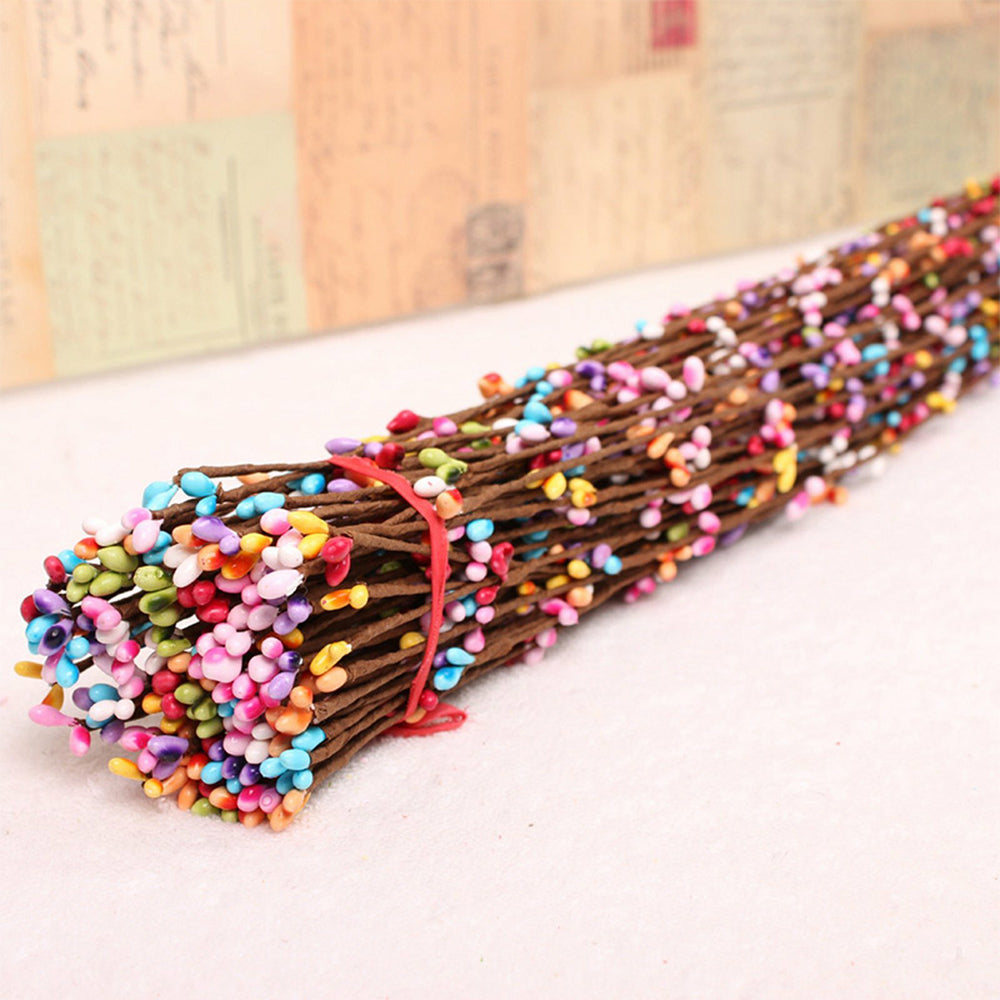 100 PCS Realistic Artificial Willow Stems -Mixed Color