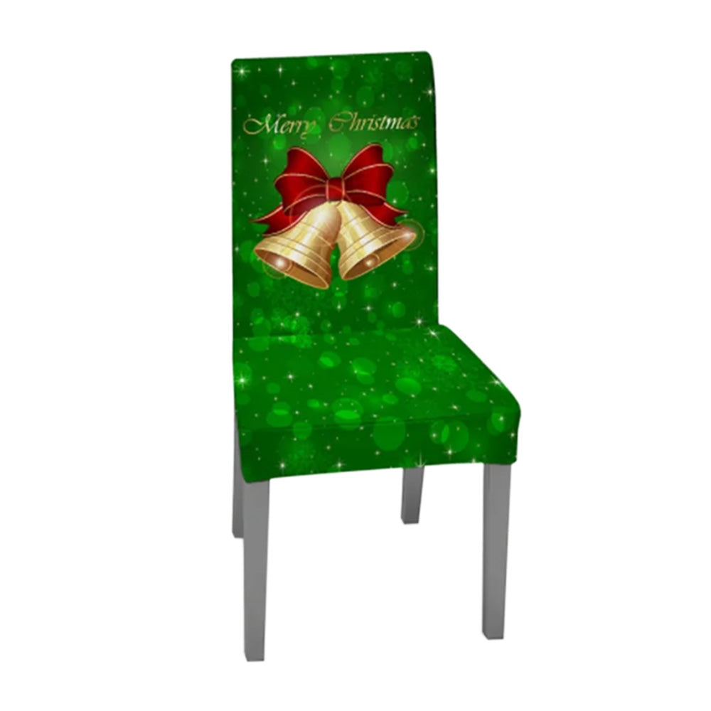 2Pcs Set Christmas Dining Chair Covers Stretch Xmas Chair Slipcovers Protector Washable Holiday Party Decor Style 3