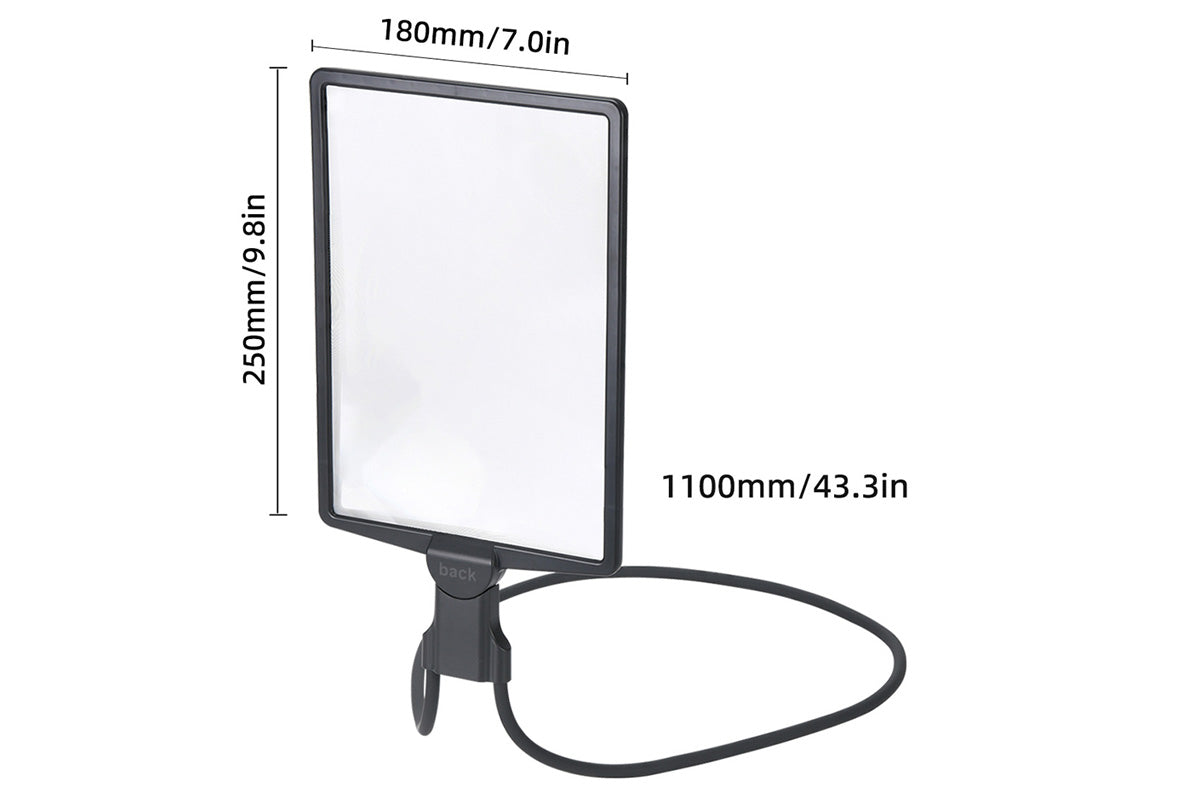 10X Magnifying Glass with Lights Flexible Gooseneck Magnifiers for Seniors-Grey