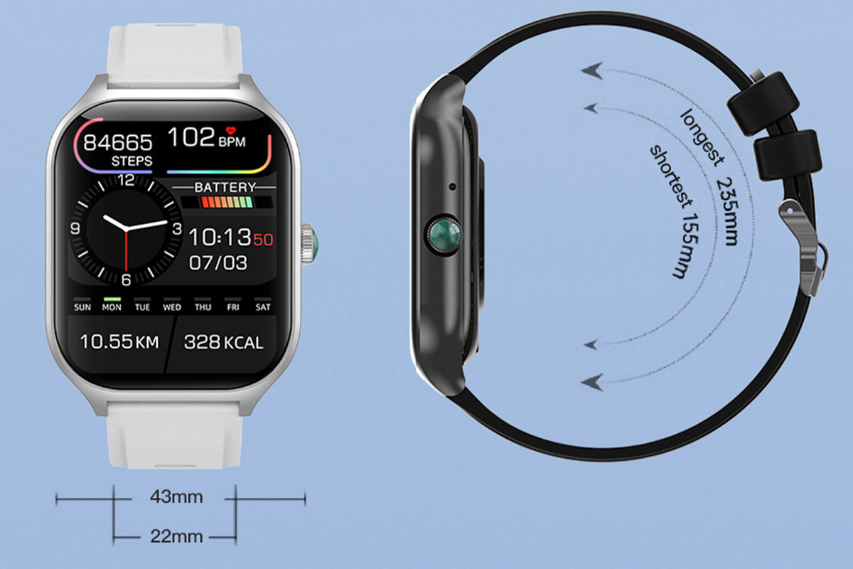 Smart Watch 2.01-Inch Fitness Watch with Heart Rate Sleep Monitor Blood Oxygen 123 Sports Modes Activity Tracker -Grey