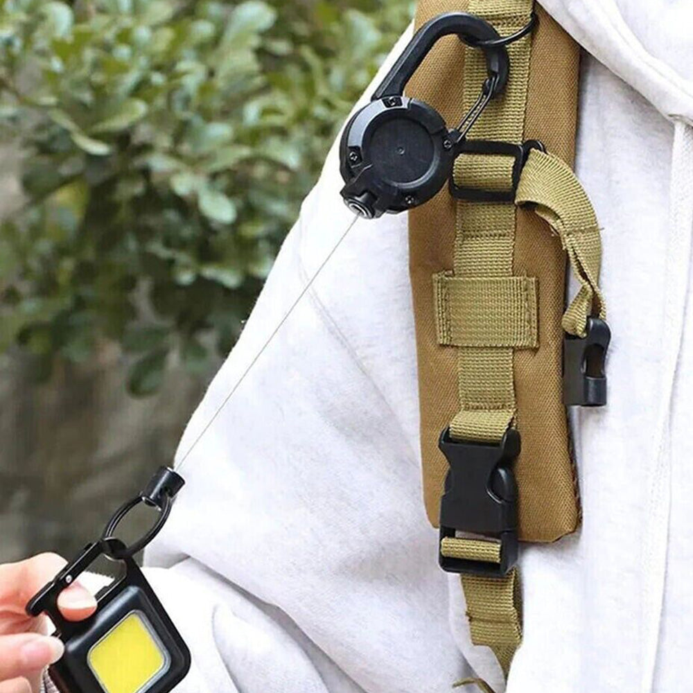 4Pcs Retractable Keychains Multitool Carabiner Badge Holders