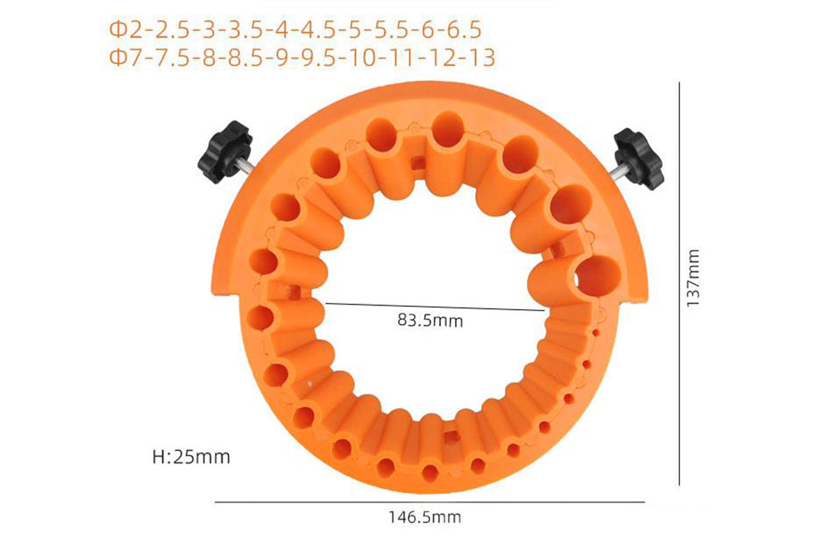 Drill Bit Sharpener Angle Grinder Drill Bit Sharpener for DIY and Professionals -12-Hole Green and 20-Hole Orange