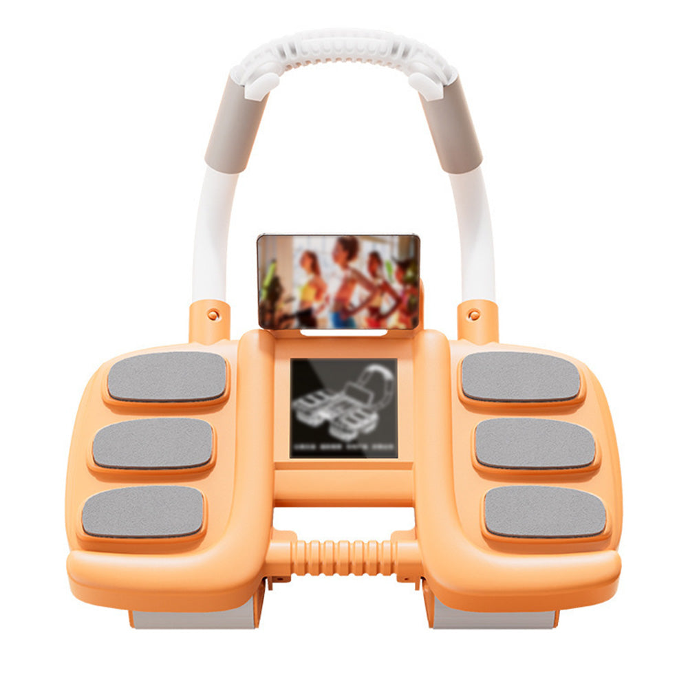 4-Wheel Automatic Rebound Ab Roller with Elbow Support Ab Exercise Machine Orange