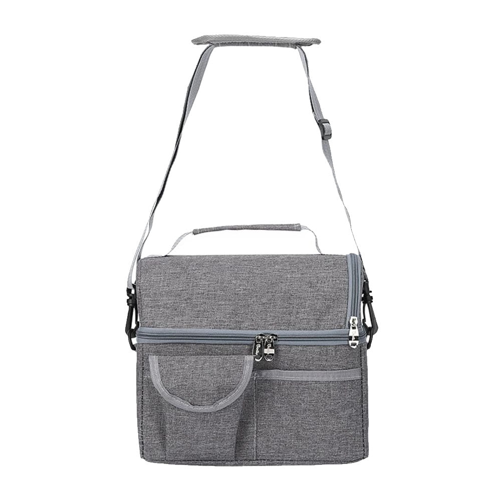 Insulated Lunch Bag Lunch Tote Lunch Box Baby Milk Carrying Bag for Work Picnic Hiking Gray