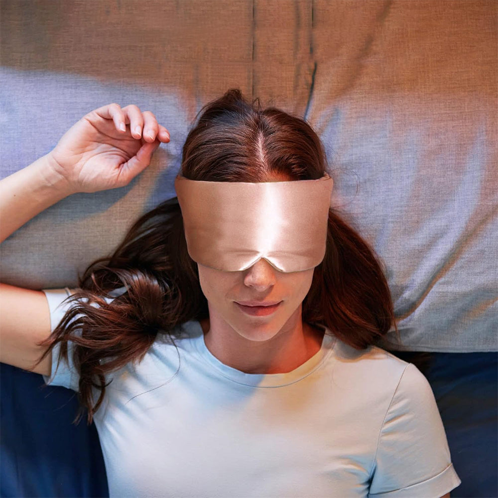 Silk Eye Mask for Sleeping Soft Pressureless Eye Cover Large Size Sleep Mask Pink