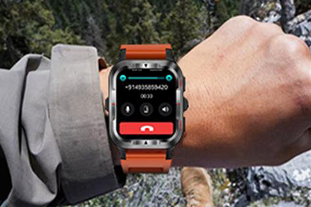Smart Watches for Men Fitness Tracker with Call Function 100+ Sport Modes Flashlight-Orange