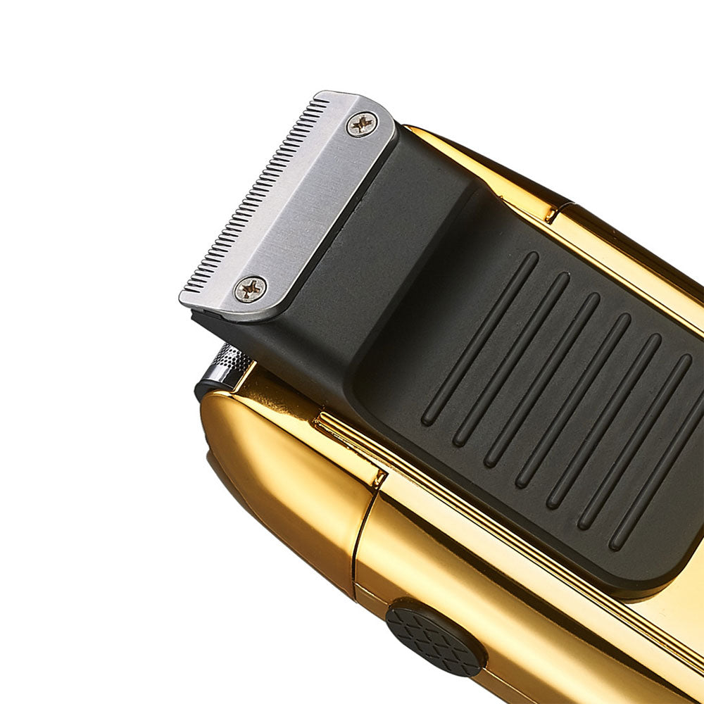 USB Rechargeable Electric Razor LED Display Shaver with Double Floating Blade for Men Gold