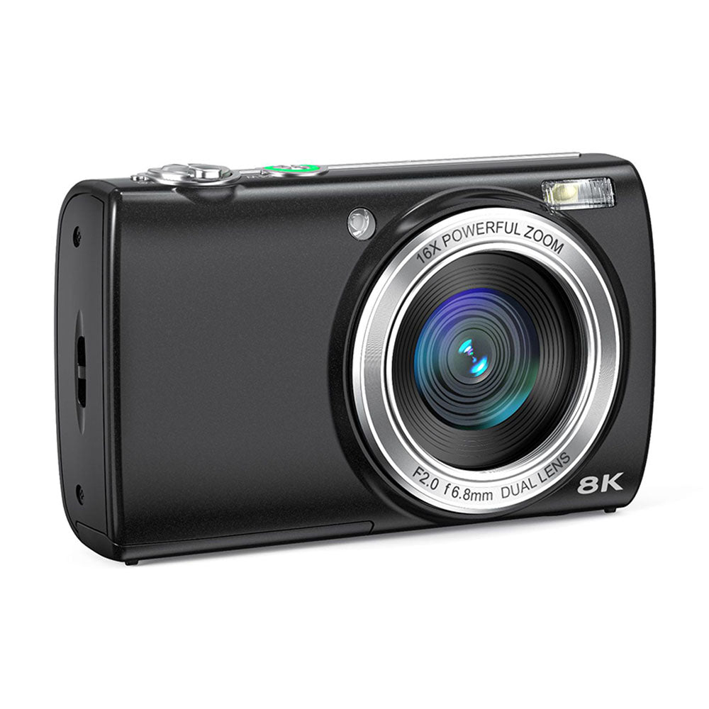 8K Dual Lens Digital Camera - Black