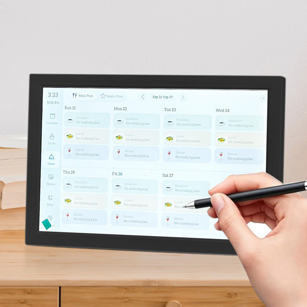 10.1 Inch Smart Digital Calendar with Touch Screen and Stylus Pens-White