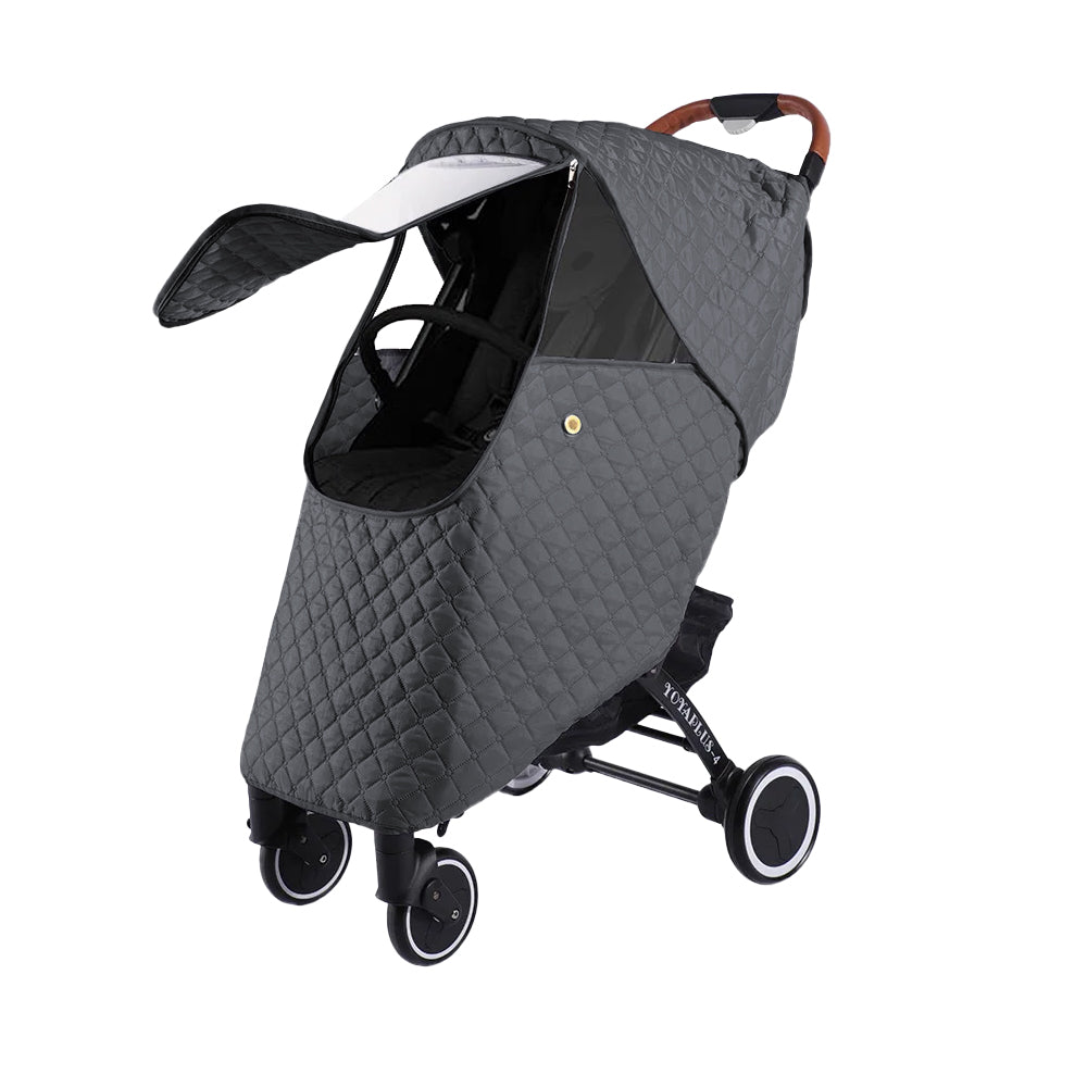 Universal Baby Stroller Cover Winter Windproof Weather Warm Cover Gray