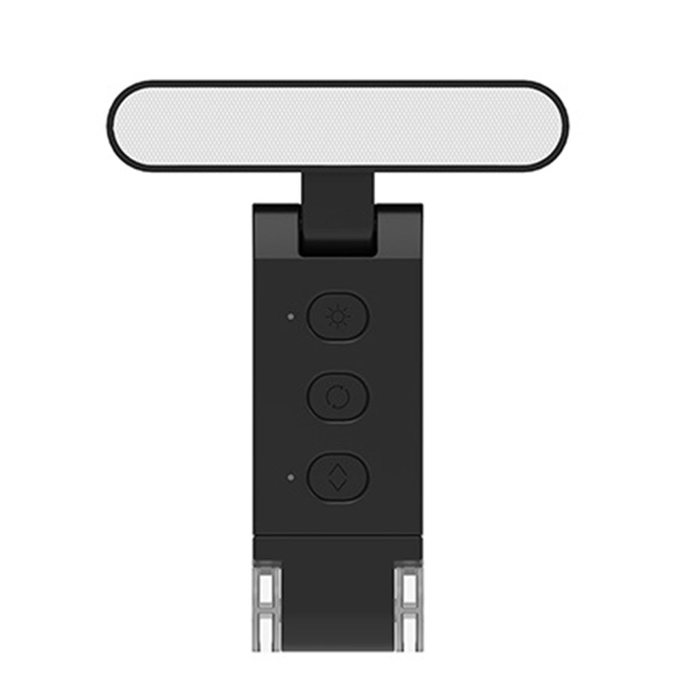 Rechargeable Clip-on Book Light 5 Color Temperatures 6 Brightness Dimmable Reading Light Black