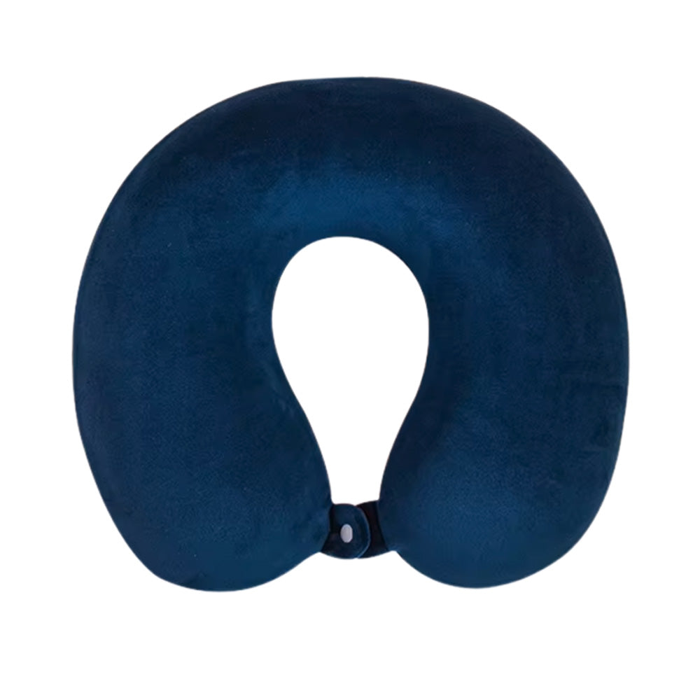 Travel Neck Pillow Memory Foam U Shaped Pillow for Flights Road Trips Office Navy