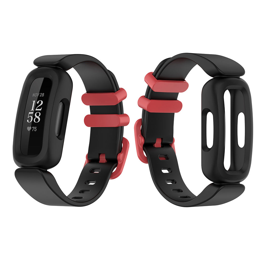2Pcs For Fitbit Ace 3 Replacement Wristband Kids Silicone Watch Straps Black