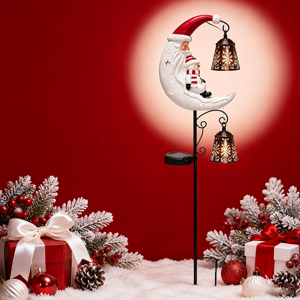 Santa Solar Light Christmas Outdoor Garden Stake Light
