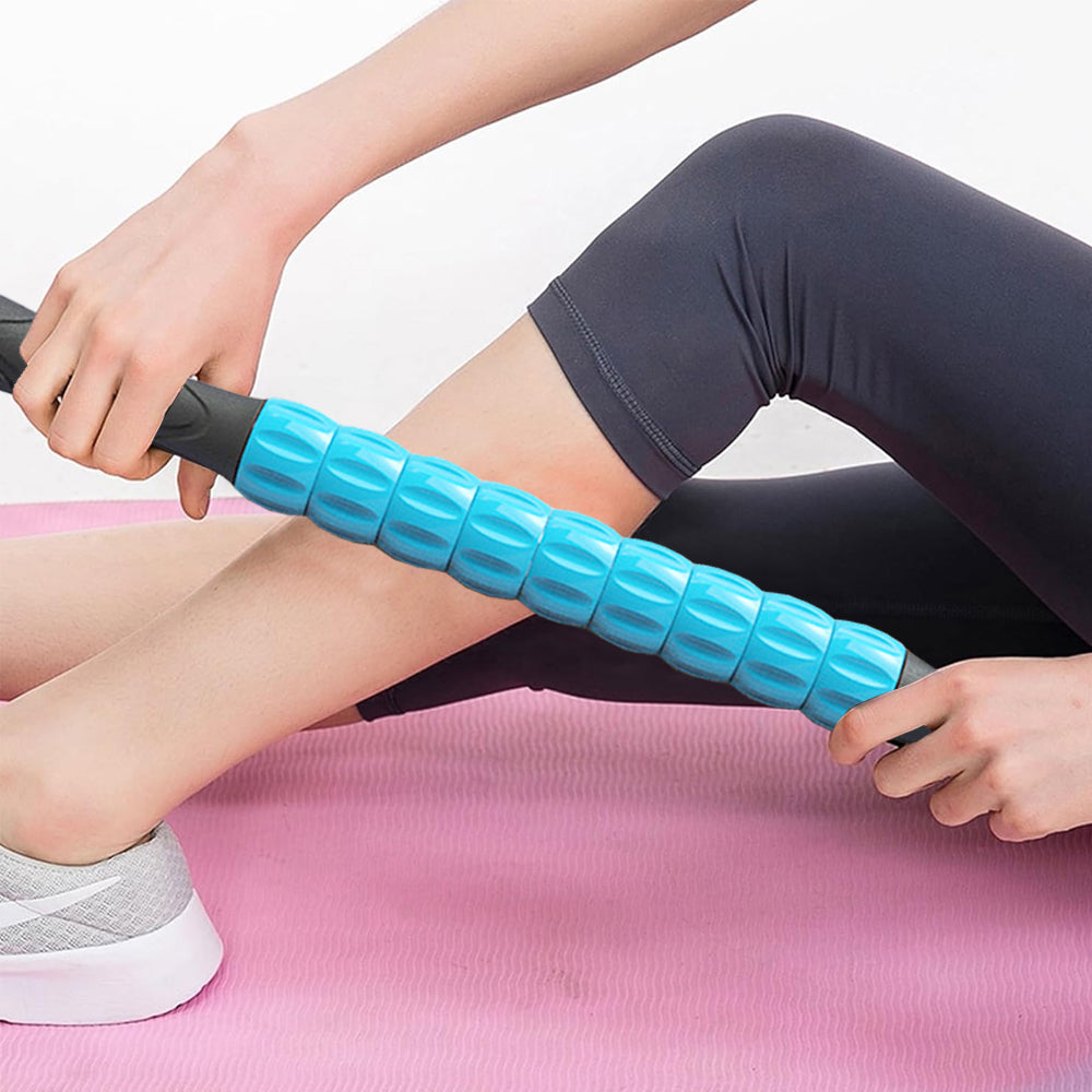 Portable Massage Roller Stick Exercise Gym Equipment Blue