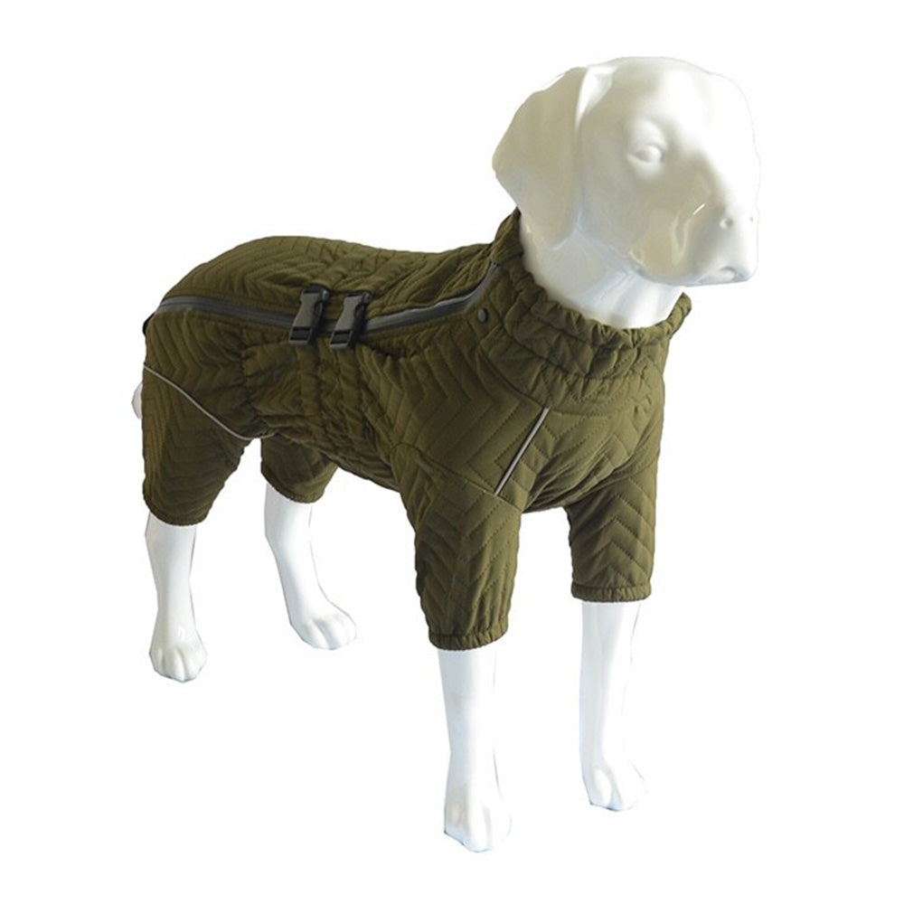Warm Dog Vest Reflective Coat Windproof Winter Jacket for Pet Dogs Green