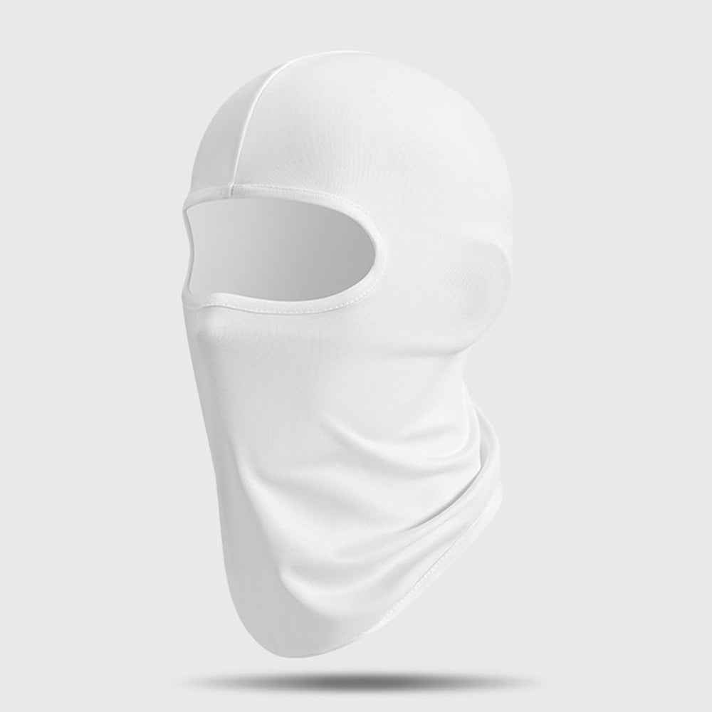 Balaclava Mask Summer Cooling Neck Gaiter Mask for Riding White
