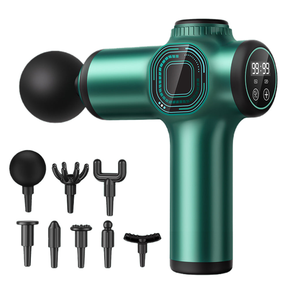 Deep Tissue Percussion Massager 8-Heads Muscle Vibration Relaxing Tool Green