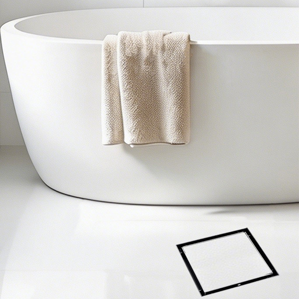 Square Shower Drain with Filter-Black