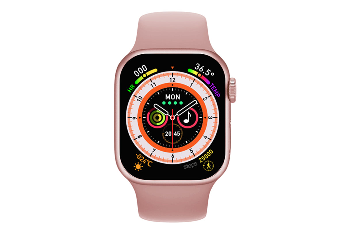 Mini Smart Watch 1.75inch Fitness Tracker Sleep Heart Rate Blood Oxygen Monitor -Pink