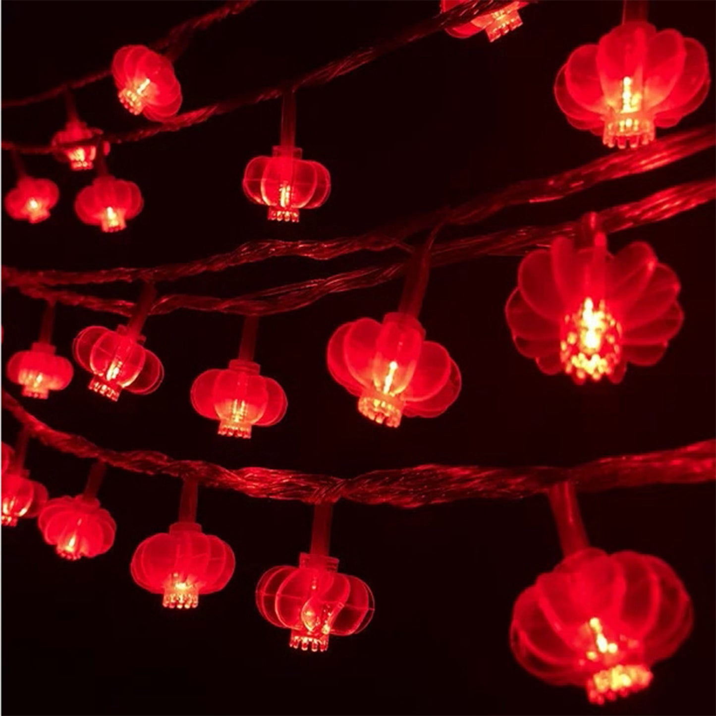 Solar Lanterns String Lights Garden Fairy String Lights -Red