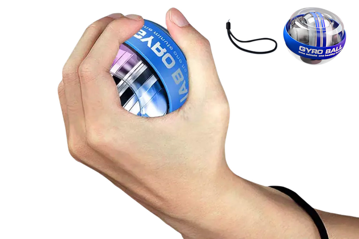 LED Wrist Ball Trainer Auto-Start Wrist Strengthener Gyroscopic Forearm Exerciser Gyro Ball for Strengthen Arms Muscles Wrist-Blue