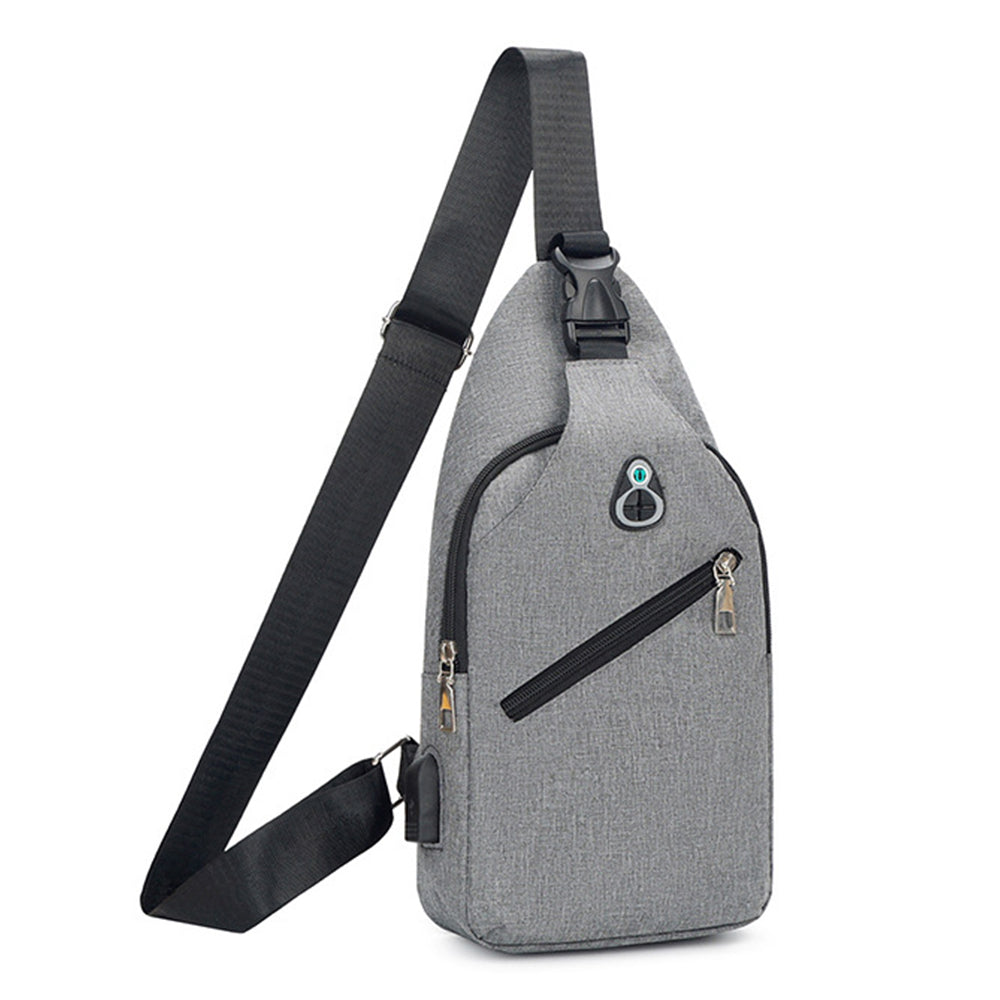 Crossbody Bag Casual Sling Bag Multi-Pocket Chest Bag Grey