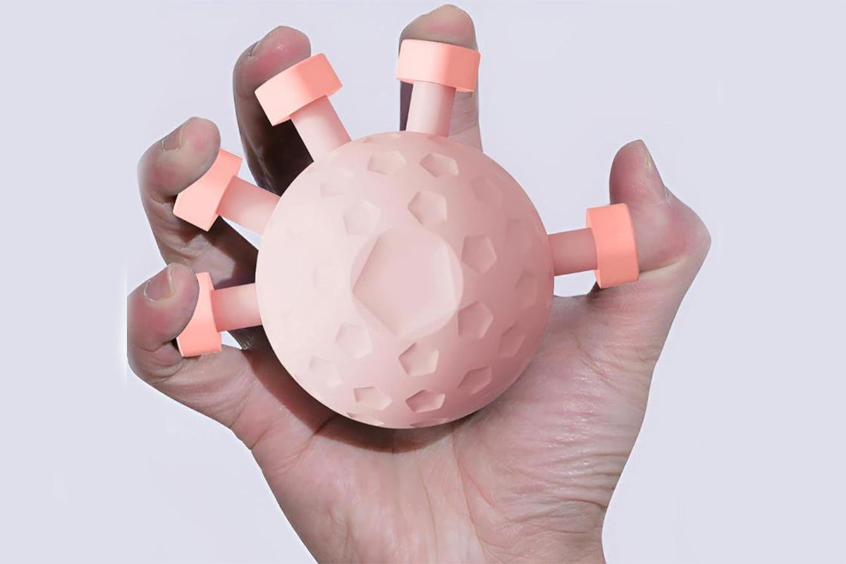 Finger Grip Strengthener Adjustable Hand Grip Strength Ball for Finger Hand Wrist -Pink