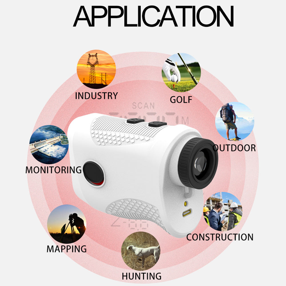 1200Yard Golf Laser Rangefinder Magnetic Mount Distance Measuring Tool with Flag Pole Locking Vibration