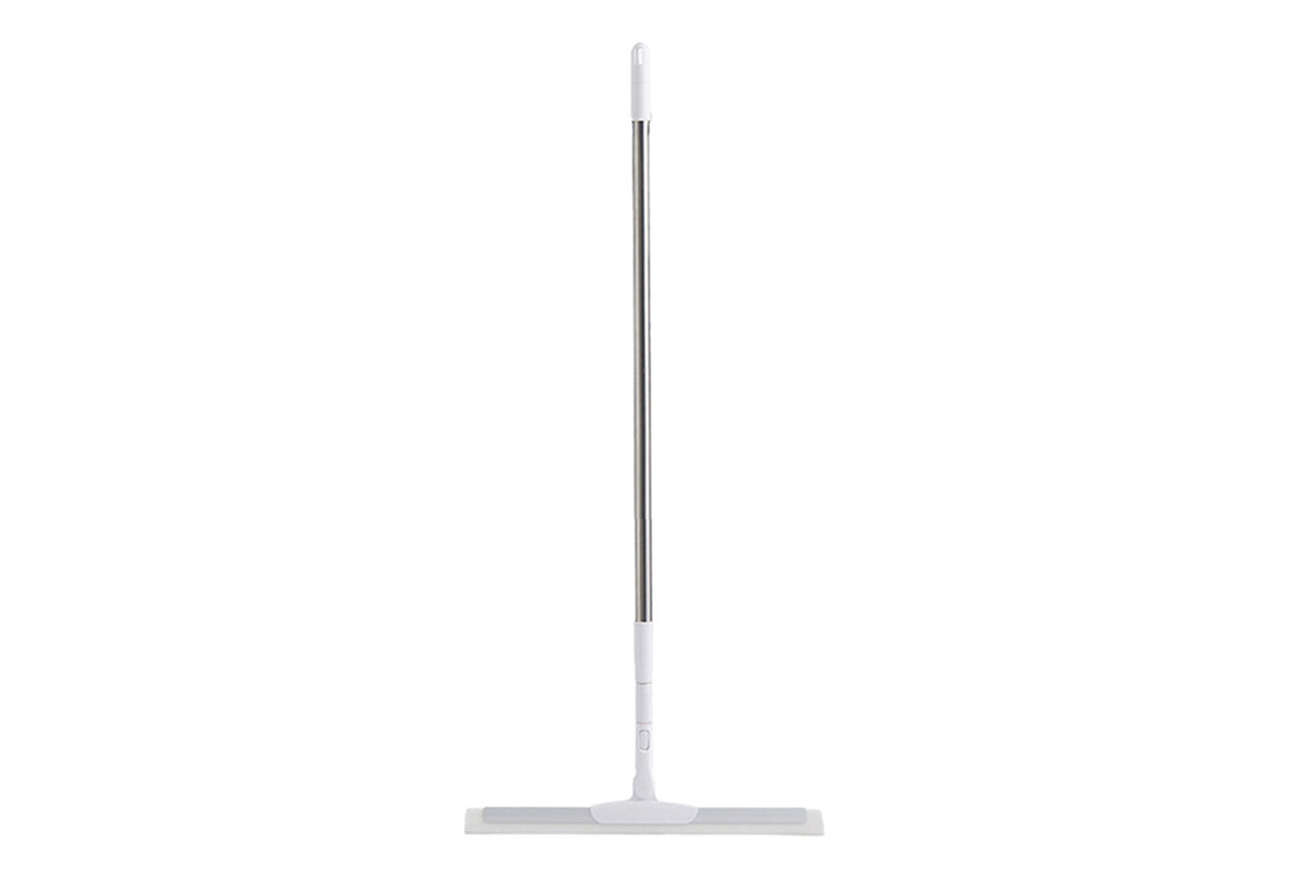 Telescopic Long Handle Floor Squeegee Scrubber - White