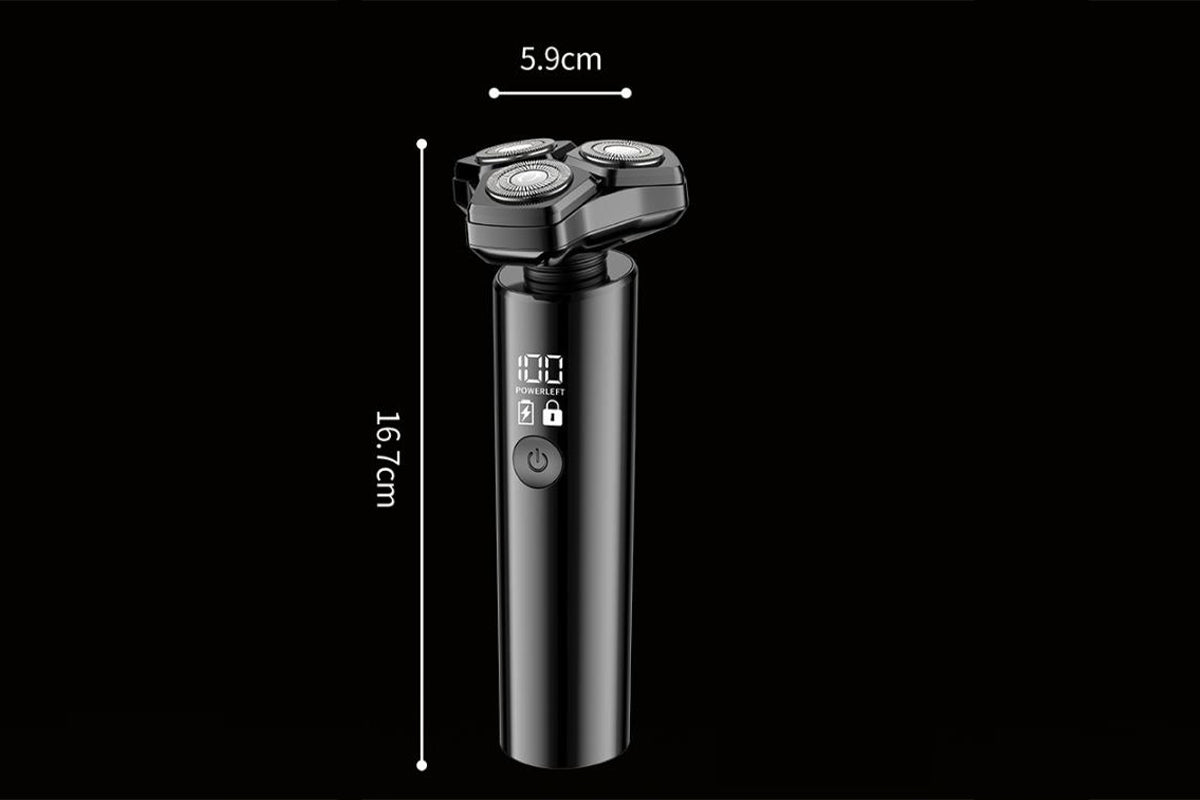4 in1 Electric Razor Men High-Speed Motor Waterproof Shaver for Face Nose-Black
