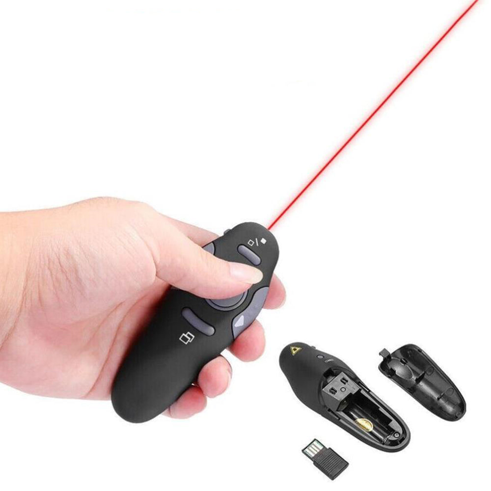 Wireless Laser Presentation Clicker Pointer USB PPT Flip Pen Remote Control for Teacher Lecturer Professor Scholar