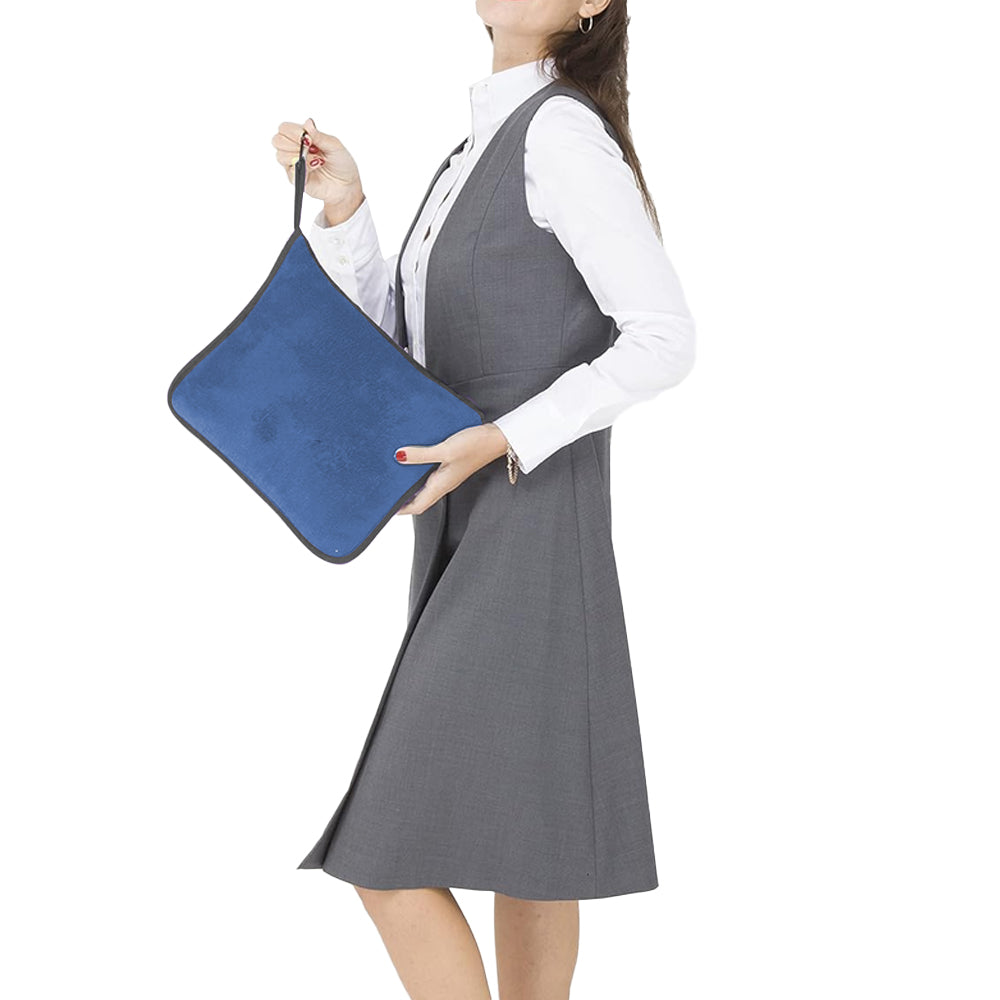 2-in-1 Travel Blanket Pillow PortableThrow Blanket for Camping Picnic Blue