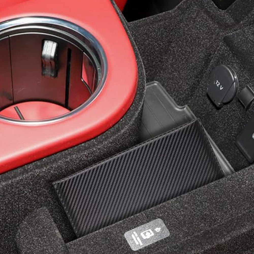 Car Registration and Insurance Card Holder Vehicle License Document Organizer Carbon Fiber Black