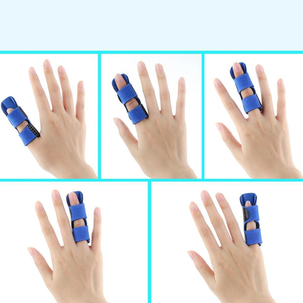 4PcsThumb Finger Splints Trigger Finger Brace Protector Finger Support for Sports Blue
