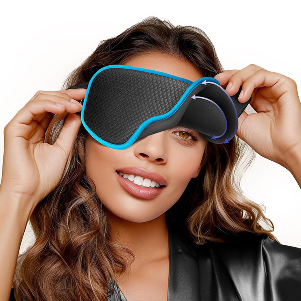 3D Sleeping Eye Mask Breathable Light Blocking Night Mask Blue