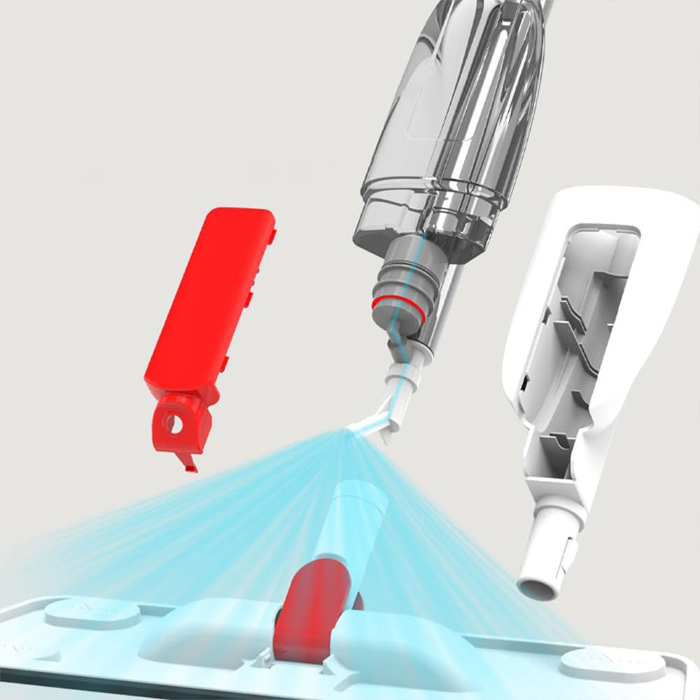 Microfiber Spray Mop Flat Dust Mop Dry Wet Mop for Wood Tile Ceramic Floor Cleaning Red