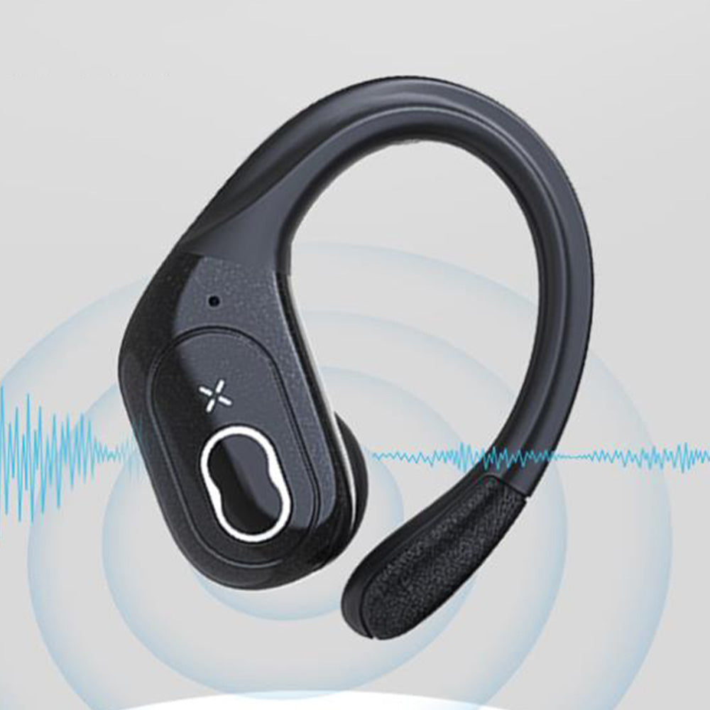Wireless Bluetooth Headphone Sport Earbuds Stereo Over Ear Earphone with Earhook Black