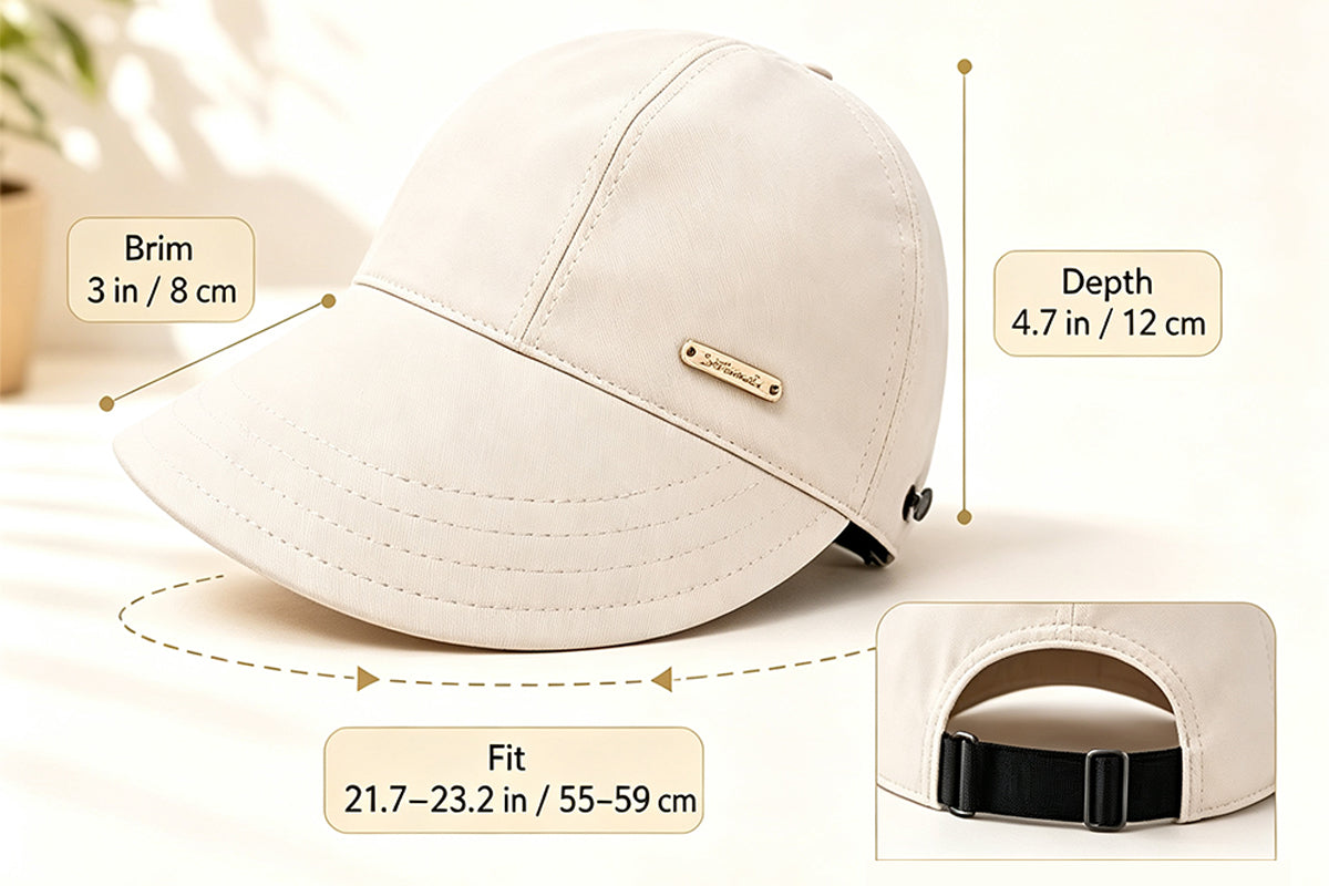 Wide Brim Quick Dry Foldable Sun Hat - Beige