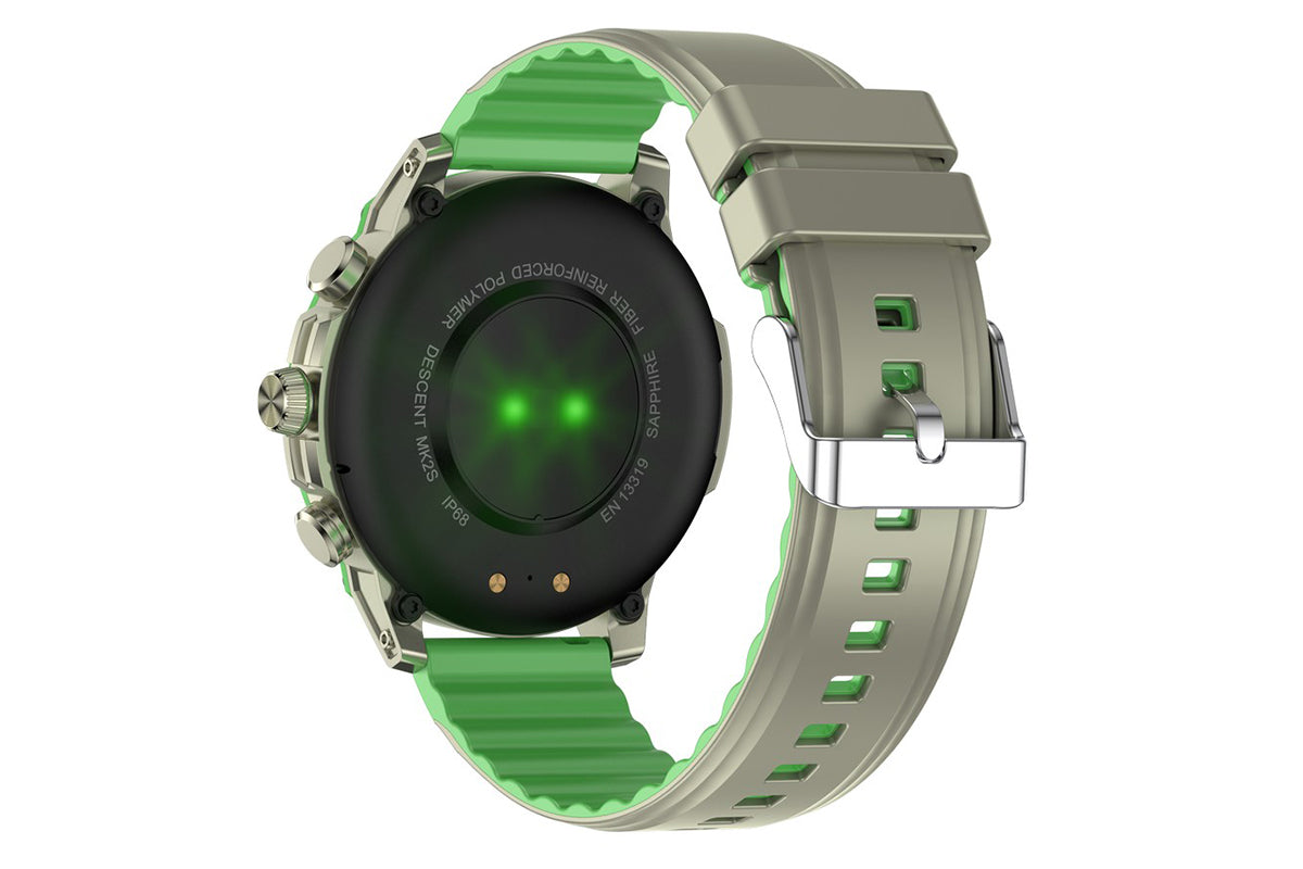 Smart Watch 1.43-Inch Fitness Watch with 24H Heart Rate Blood Pressure Blood Oxygen Female Physiological Flashlight Activity Tracker-Green