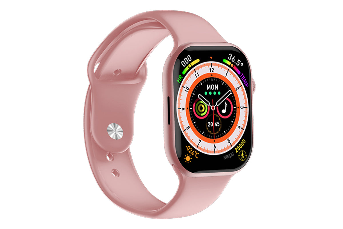 Mini Smart Watch 1.75inch Fitness Tracker Sleep Heart Rate Blood Oxygen Monitor -Pink