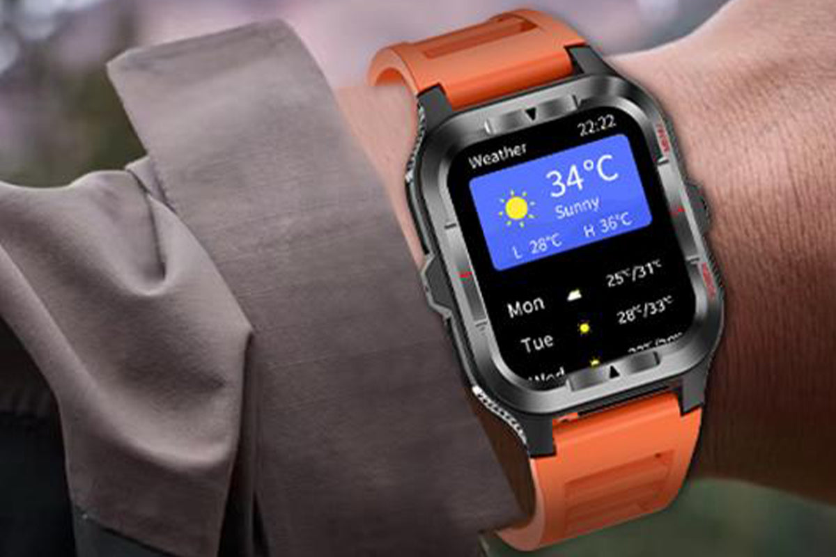Smart Watches for Men Fitness Tracker with Call Function 100+ Sport Modes Flashlight-Orange