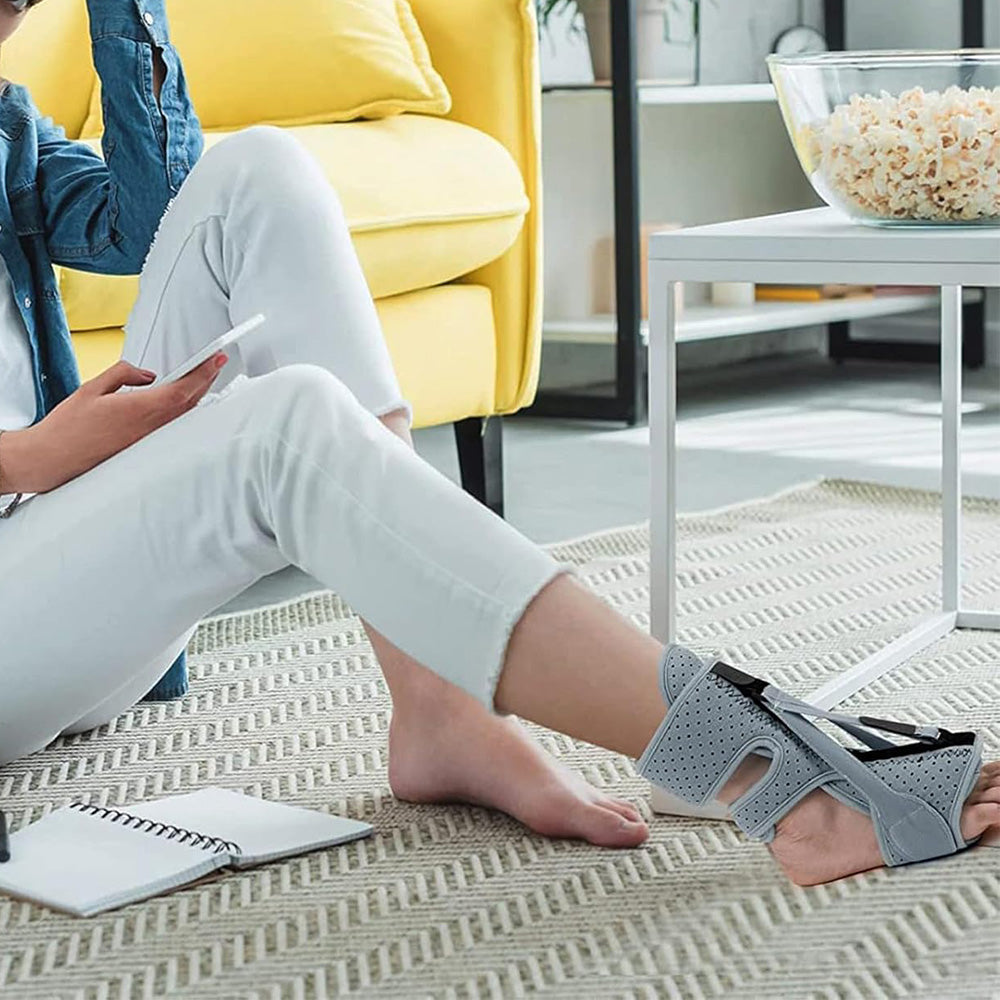 Plantar Fasciitis Night Splint Foot Drop and Achilles Brace Gray