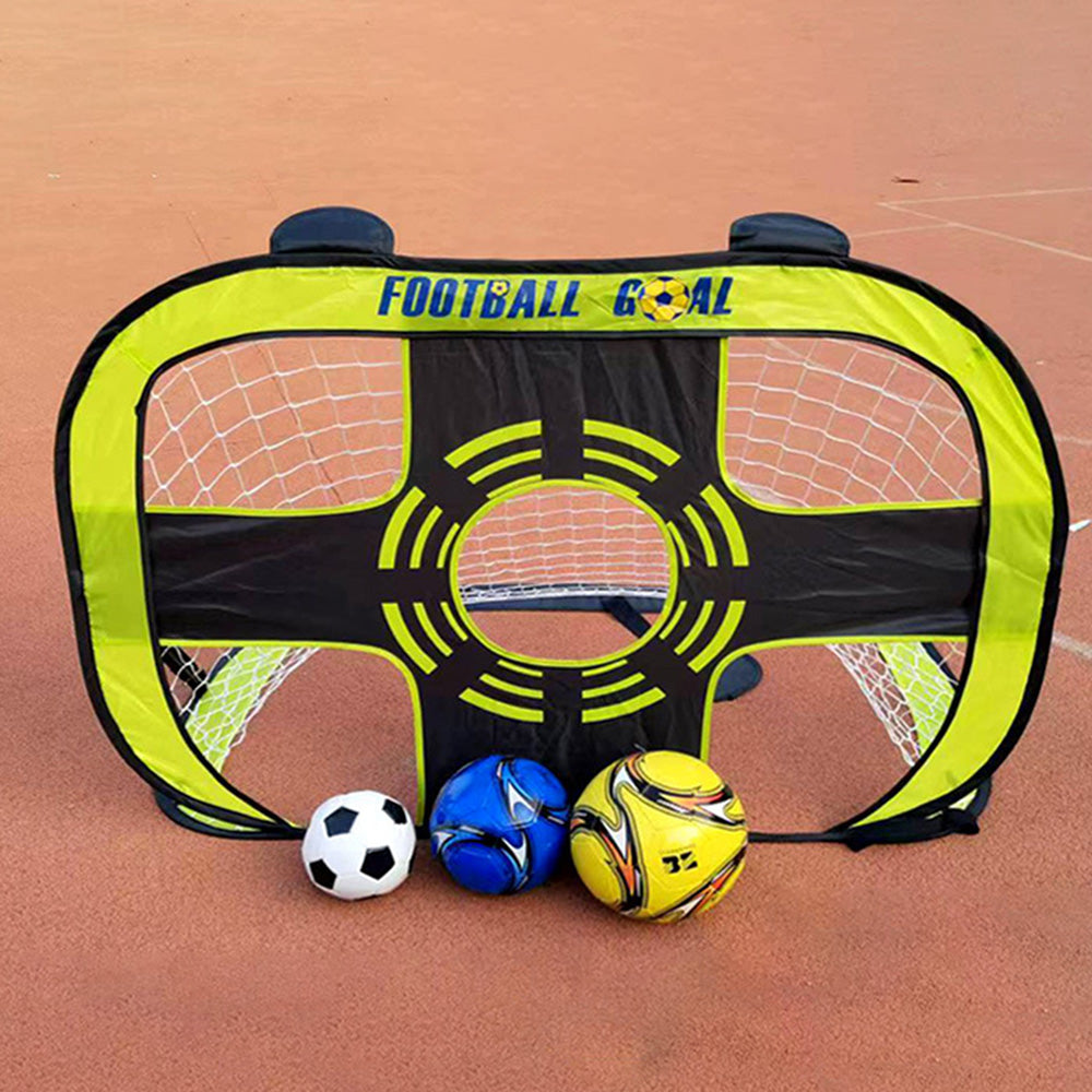 Kids Pop Up Soccer Goal Net Portable Soccer Training Net Kit for Backyard Green