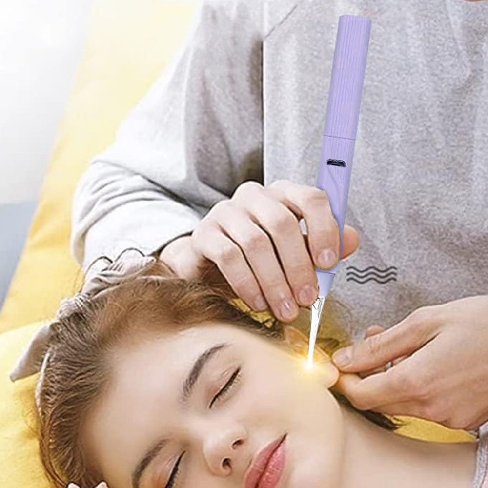 LED Lighted Ear Cleaner Kit USB Rechargeable Ear Wax Removal Tool Purple
