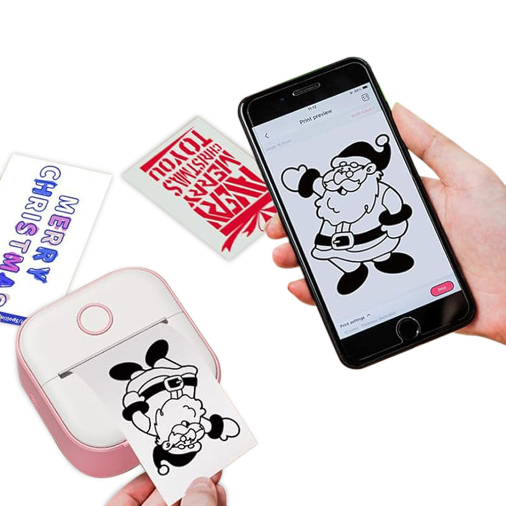 Phomemo T02 Mini Bluetooth Thermal Sticker Printer Portable Pocket Photo Printer Pink